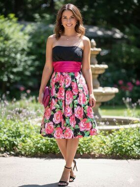 MADDY PAIGE Jr’s Strapless Party Dress Strapless Black Bodice